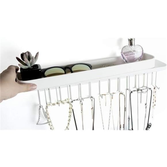 Hanging Jewelry Organizer Necklace Hanger Bracelet Holder Wall Mount Necklace - Picture 5 of 7